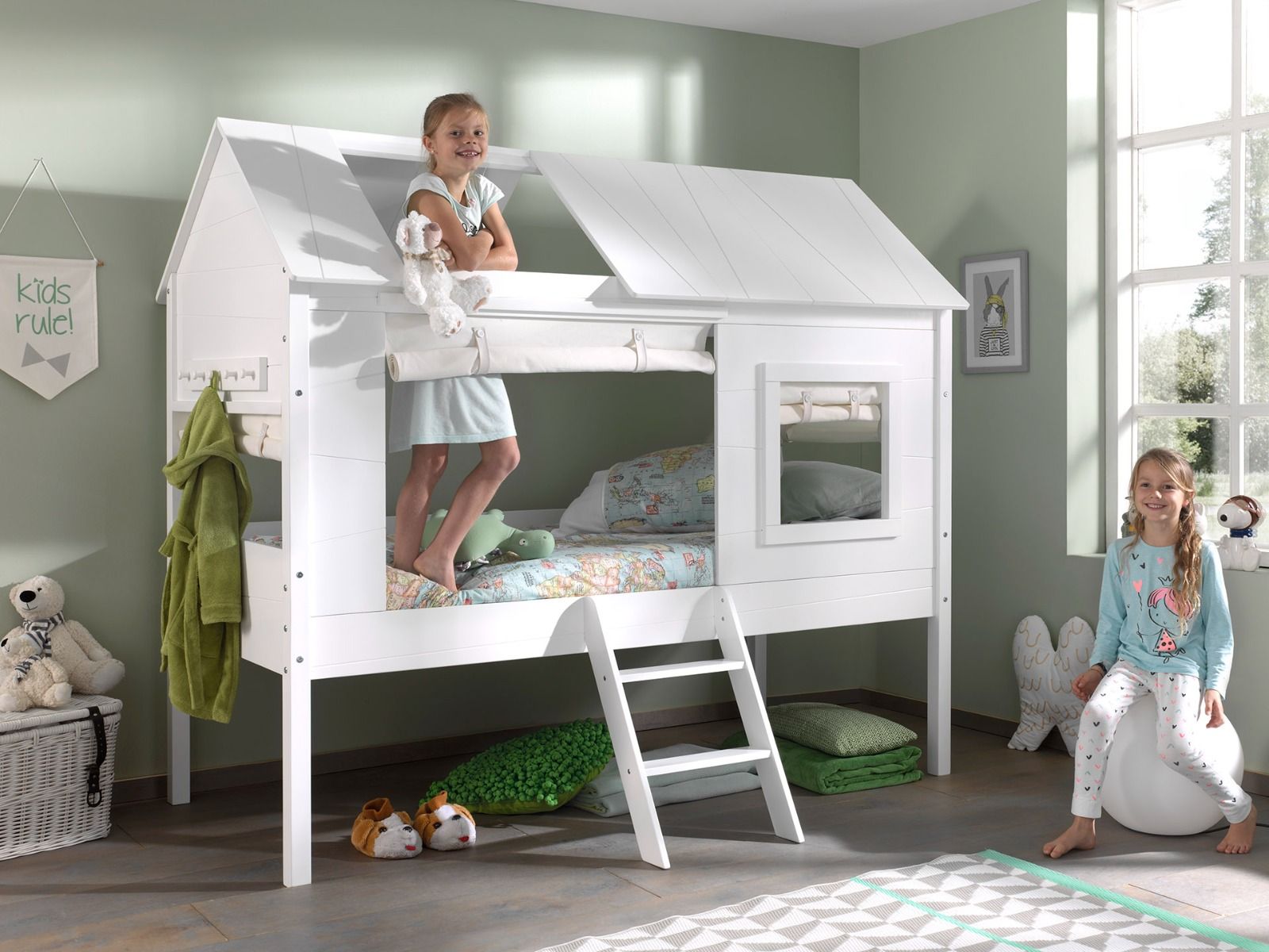 Vipack Charlotte Treehouse Bed in White | Free Delivery