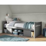 Stompa Uno Single Bed with Underbed Storage in Grey