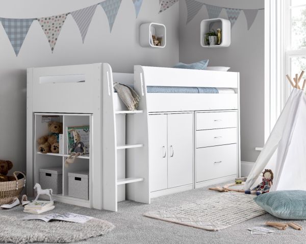 Lacy Storage Mid Sleeper Cabin Bed Choose Your Colour