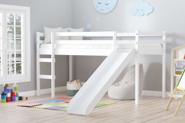 Buy the Birlea Frankie White Mid Sleeper Bed with Slide
