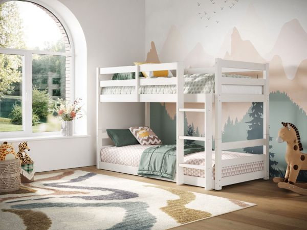 Dynamo Low Shorty Bunk Bed in White Children's Bed Shop