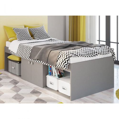 Kidsaw Low Single 3ft Cabin Bed In Grey Free Delivery - Main Image