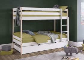 Julian Bowen Nova Bunk Bed in White with Optional Trundle