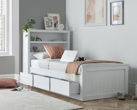 Enzo White Wooden 3 Drawer Storage Bed