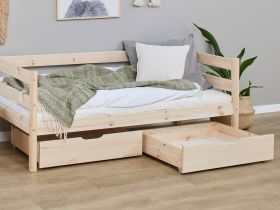 Hoppekids ECO Shorty Daybed with Drawers in Natural Pine