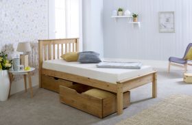 Amani Chester 3ft Single Bed in Pine with Drawers