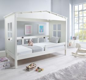 Charlotte White Wooden Treehouse Bed - 3ft Single