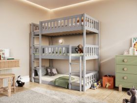 Flair Bea Triple Bunk Bed in Grey