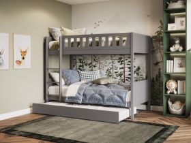 Maya Bunk Bed in Grey with Optional Trundle