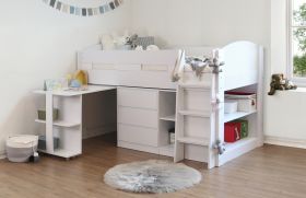 Billie Mid Sleeper Cabin Bed in White