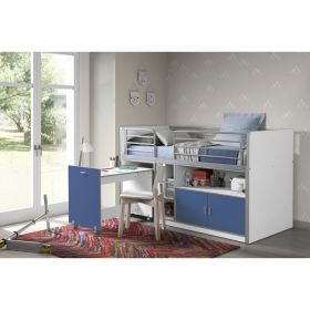 Vipack Bonny Mid Sleeper Cabin Bed in Blue