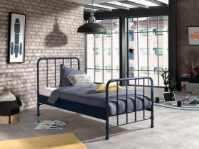 Vipack Bronxx Metal Children's Single Bed - Choose Your Colour