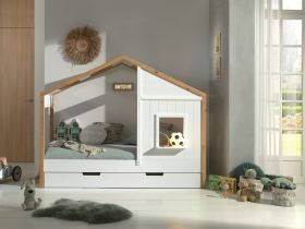 Vipack Babs Kids House Bed with Optional Trundle