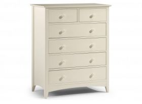 Julian Bowen Cameo Stone White 4+2 Chest of Drawers