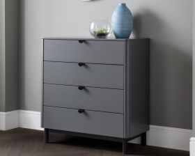 Julian Bowen Chloe 4 Drawer Chest In Storm Grey