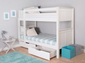 Stompa Classic Bunk Bed With Drawers in White 