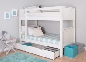 Stompa Classic Bunk Bed With Trundle Drawer in White 