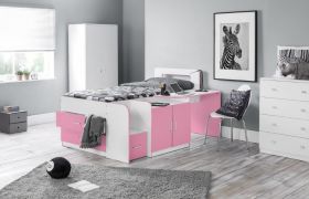 Julian Bowen Cookie Cabin Bed in Pink