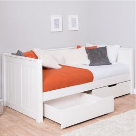 Stompa Classic Day Bed With Drawers in White