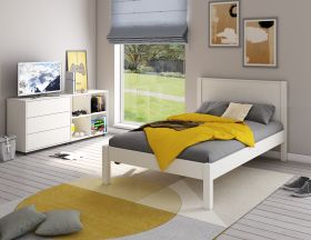 Stompa Classic Low End Small Double Bed in White