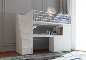 Dakota High Sleeper Sleep Station in White