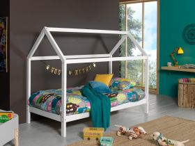 Vipack Dallas Kids House Bed in White