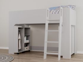 Eden Mid Sleeper Cabin Bed in Grey