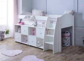 Kids Avenue Eli F Mid Sleeper Cabin Bed with Cube Units