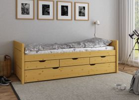 Astral Captains Bed with Pull Out Bed & Storage in Honey