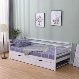 Willow Single 3ft Guest Bed in White with Underbed Trundle