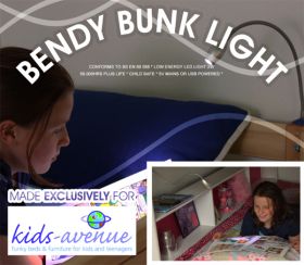 Silver Bendy Bunky Light - Childs Bed Light