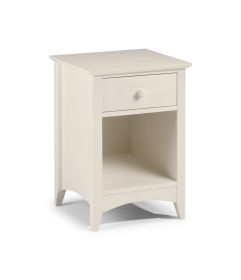 Julian Bowen Cameo Stone White 1 Drawer Bedside