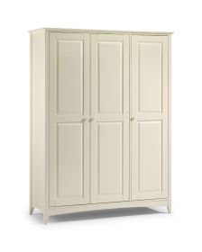 Julian Bowen Cameo Stone White 3 Door Wardrobe