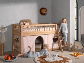 Vipack Forrest Mid Sleeper Bed in Solid Oak