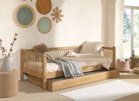 Vipack Forrest Captains Bed in Solid Oak with Trundle