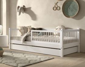 Vipack Forrest Captains Bed in White Beech with Underbed Trundle