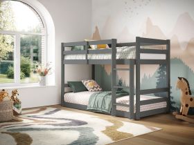 Dynamo Low Shorty Bunk Bed in Grey - 75cm x 175cm