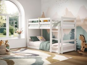 Dynamo Low Shorty Bunk Bed in White - 75cm x 175cm