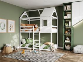 Flair Hideaway Wooden Bunk Bed in White