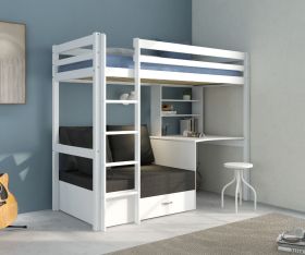 Thuka Hit 8 High Sleeper Bed with Desk & Sofabed