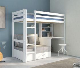 Thuka Hit 9 High Sleeper Bed with Desk & Sofabed