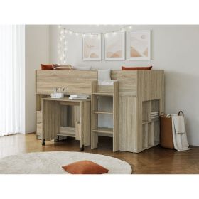 Marley Mid Sleeper Cabin Bed in Oak