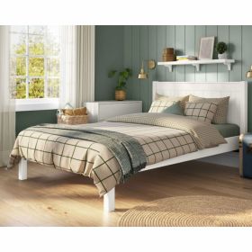 Stompa Classic Low End Double Bed in White