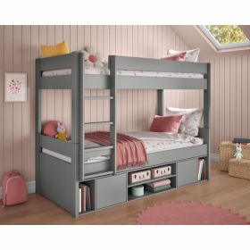 Stompa Uno Grey Bunk Bed with Underbed Storage