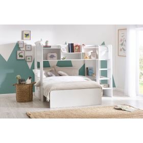 Julian Bowen Owen Midsleeper Bed with Underbed in White