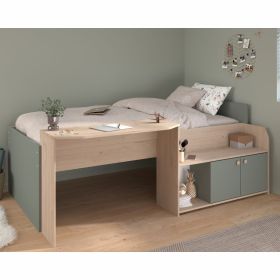 Parisot Jade Cabin Bed in Oak & Green