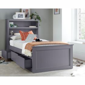 Enzo Grey Wooden 3 Drawer Storage Bed