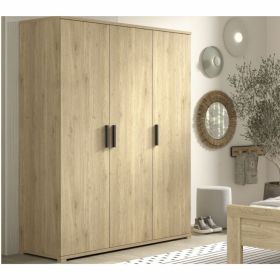 Vipack Sam 3 Door Wardrobe in Oak