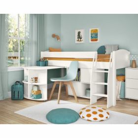 Stompa Uno S Mid Sleeper With Pull Out Desk And Cube Unit