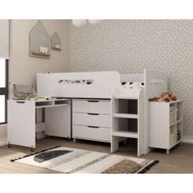 Kidsaw Rocco Mid Sleeper Cabin Bed in White